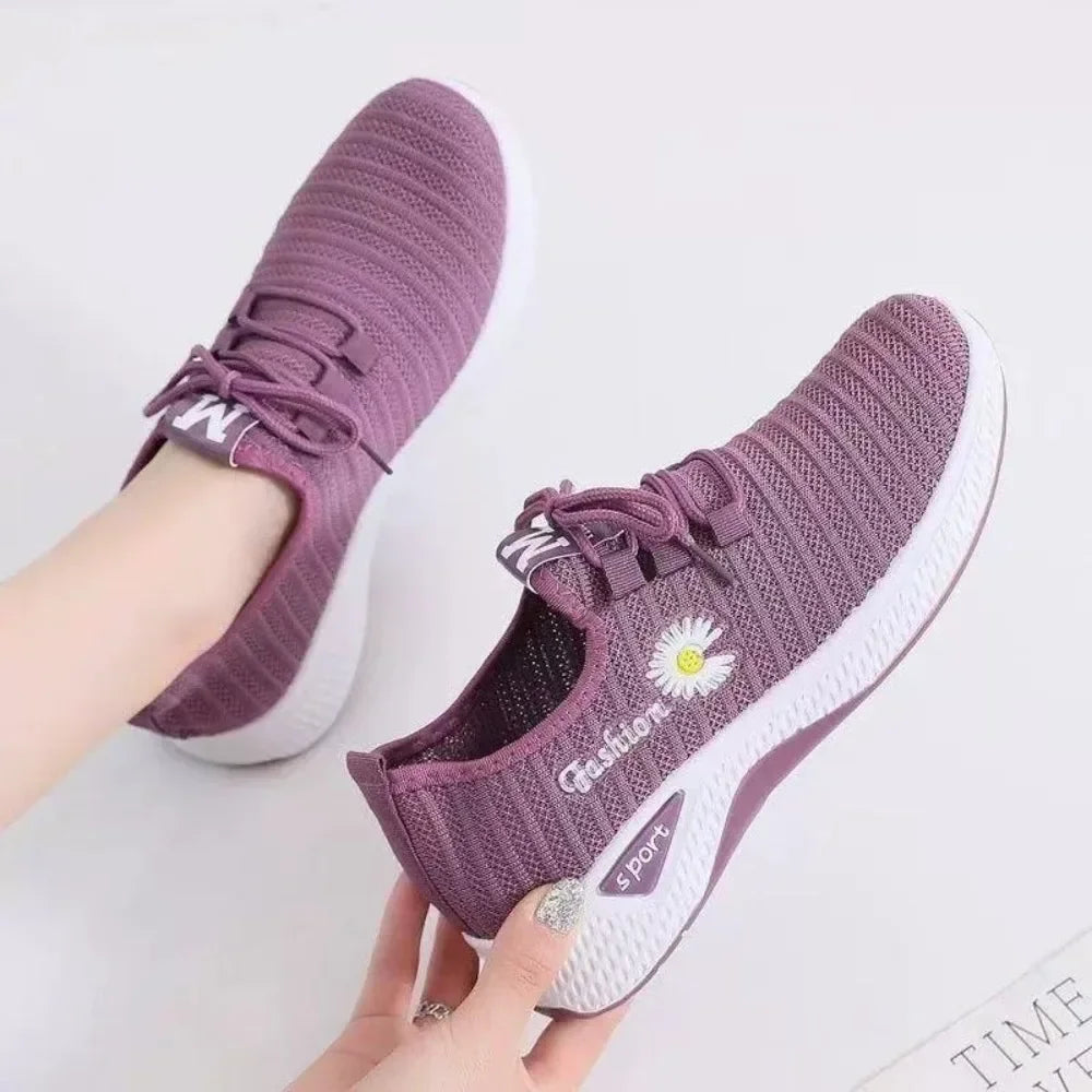 women's light running shoes Adult sneakers,net shoes, comfortable soft soled sneakers  women work shoes comfortable for work