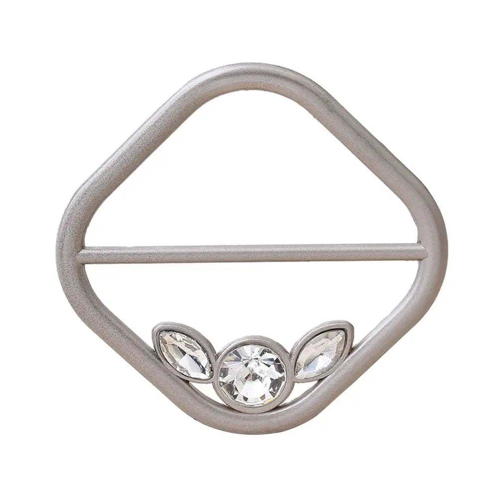 New Rhinstone Scarf Buckle T-Shirt Silk Clasp Clip Holder Scarf Ring Brooch Waist Buckle Fashion Minimalist Jewelry Accessories