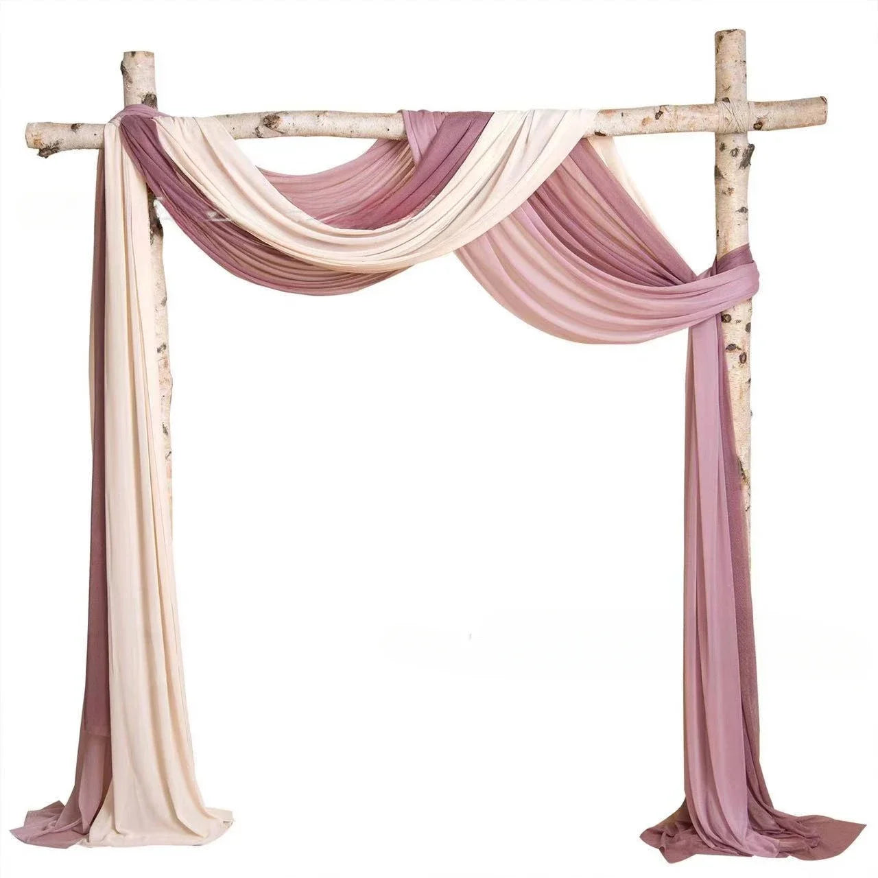 600CM Pearl Chiffon Veil Wedding Decoration Cloth Curtain European Wrinkle Free Cloth Curtain Holiday Party Decoration
