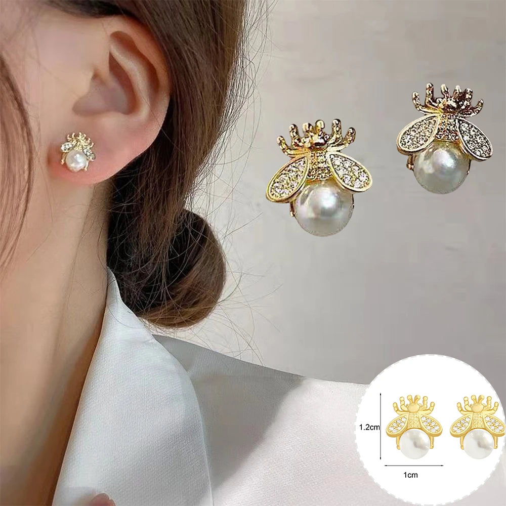 Glamour Earrings Sale Natural Freshwater Pearl Earrings Korean Fashion 2019 New Popular Pearl Women's Earrings Wholesale