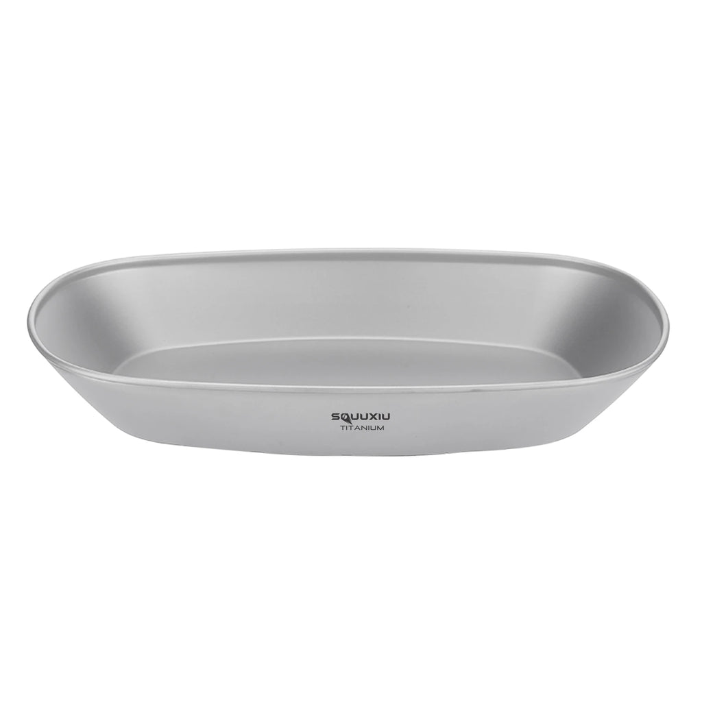 Titanium Plate Outdoor Camping Plate BBQ Fish Plate Ultra-Lightweight Stackable and Portable Health-Grade 106g Salad Plates