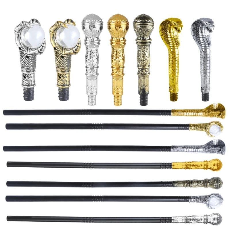 Egyptian Cobras Staff Snake Staff Walking Cane Pimp Cane Egyptian Staff Scepter Pretend Play Costume Props