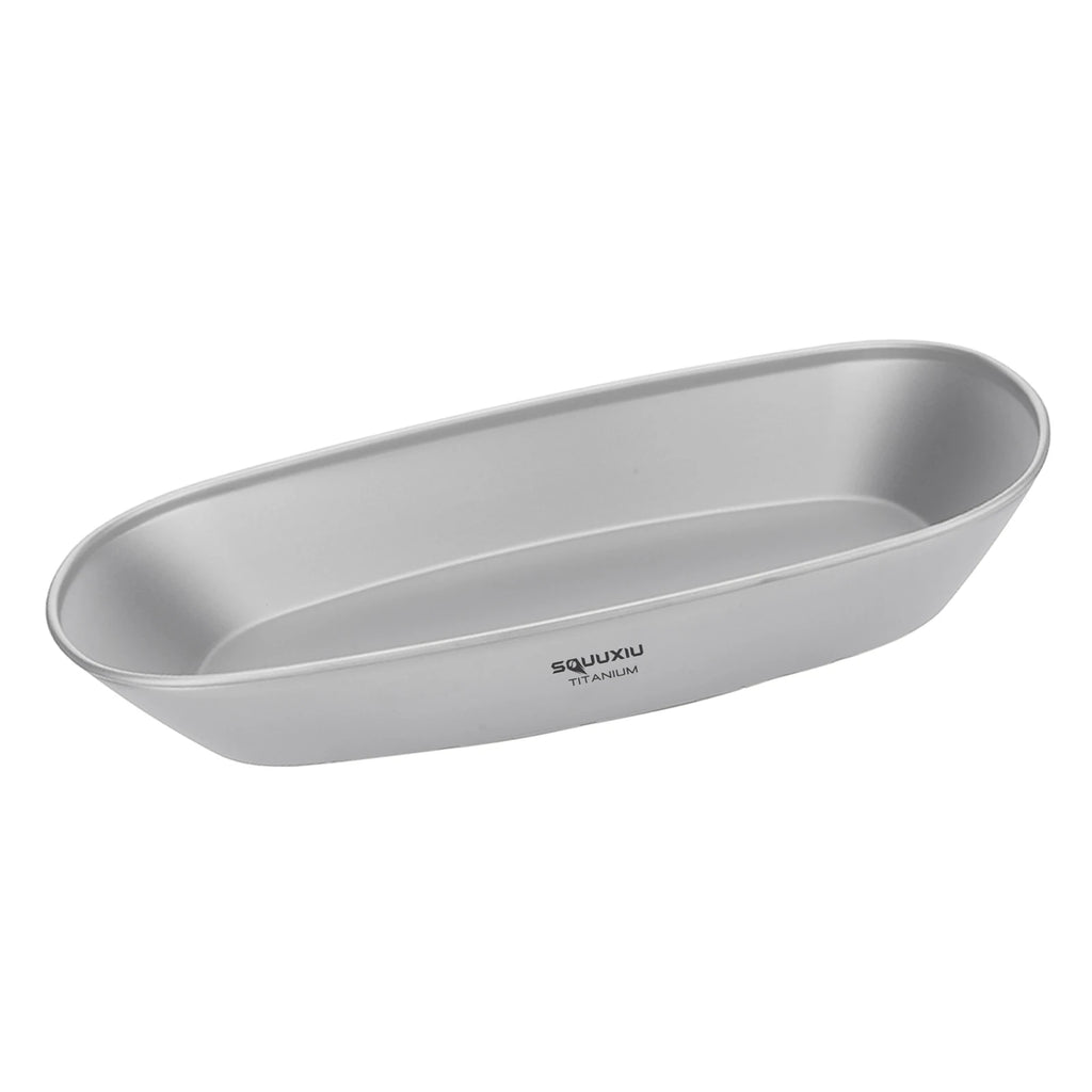 Titanium Plate Outdoor Camping Plate BBQ Fish Plate Ultra-Lightweight Stackable and Portable Health-Grade 106g Salad Plates
