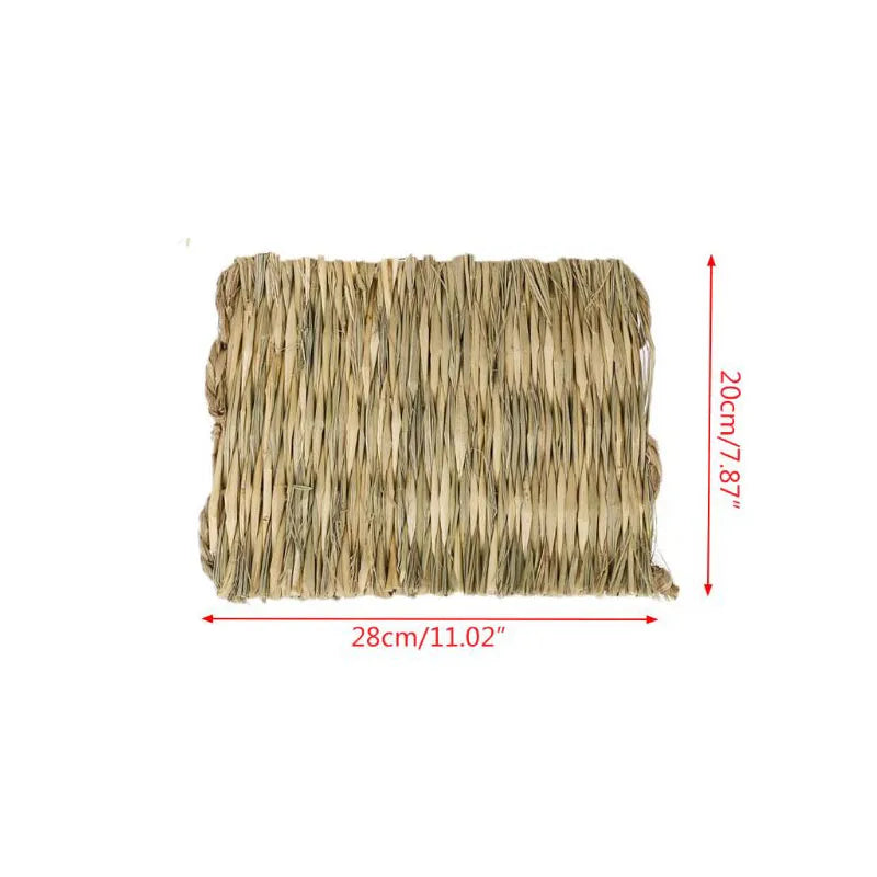 Rabbit Grass Bed Natural Straw Woven House Bunny Chew Nest Tunnel for Hamsters Chinchillas Mice Small Animals F10 22