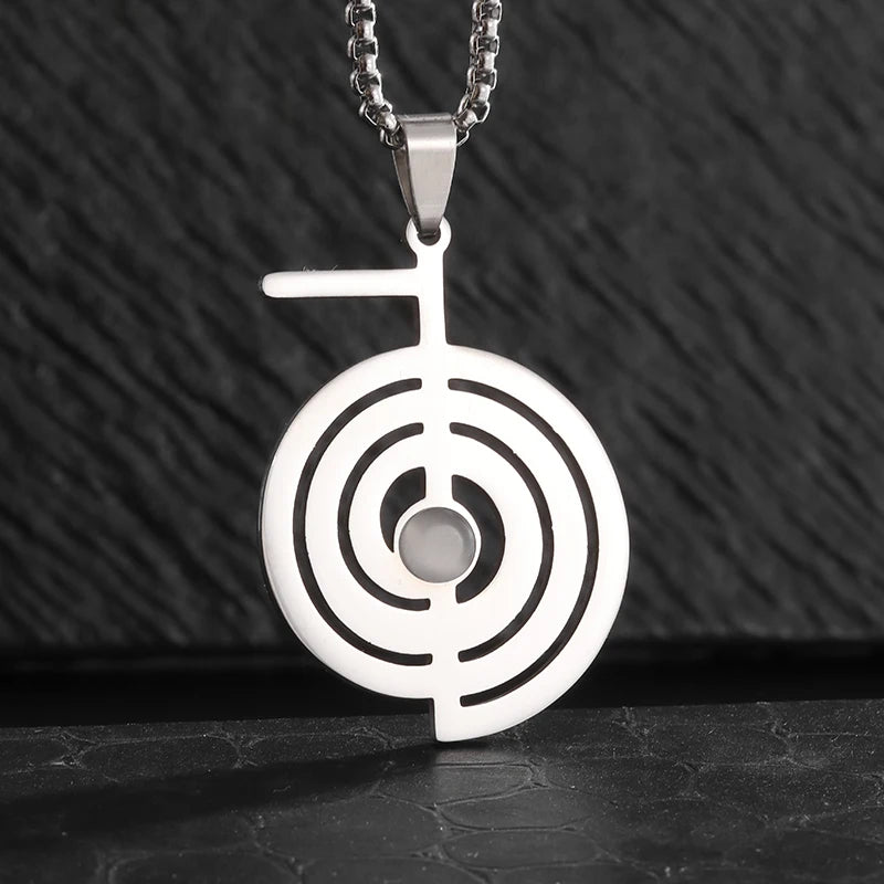 Stainless Steel Christian Eucharist Halo Grape Juice Cross Necklace Men Women Catholic Holy Spirit Church Jewelry