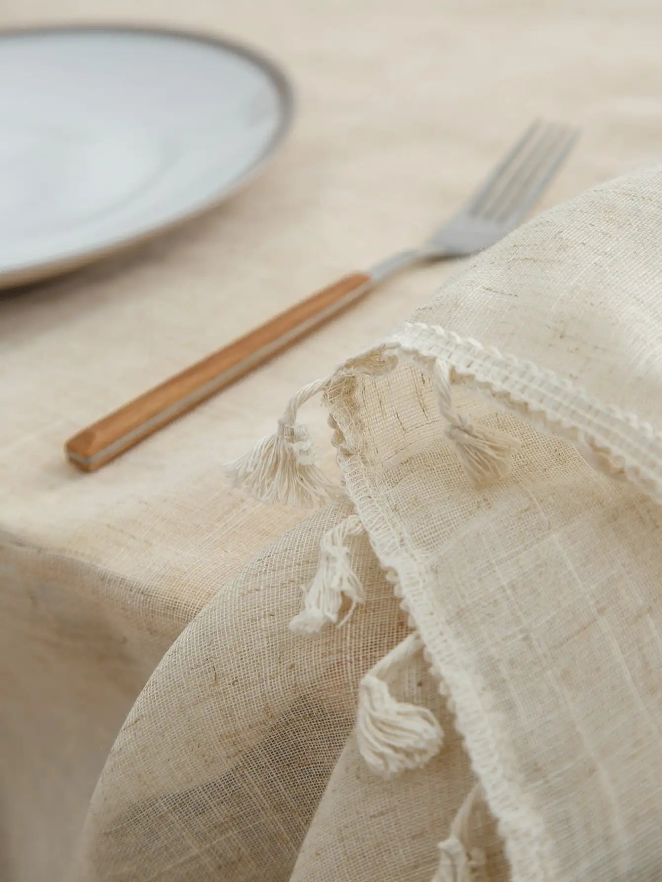 Linen Table Cloth for Rectangle Tables, Washable French  Table Cloths for Party, Indoor, Outdoor Kitchen Dining Table