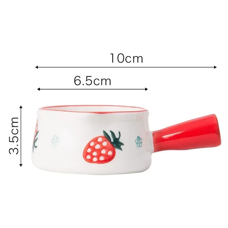 Ceramic Milk Jugs Creamer Cup with Handle Japanese Milk Frothing Coffee Sugar Pot Jam Bowl Seasoning Sauce Dish Kitchen Cookware
