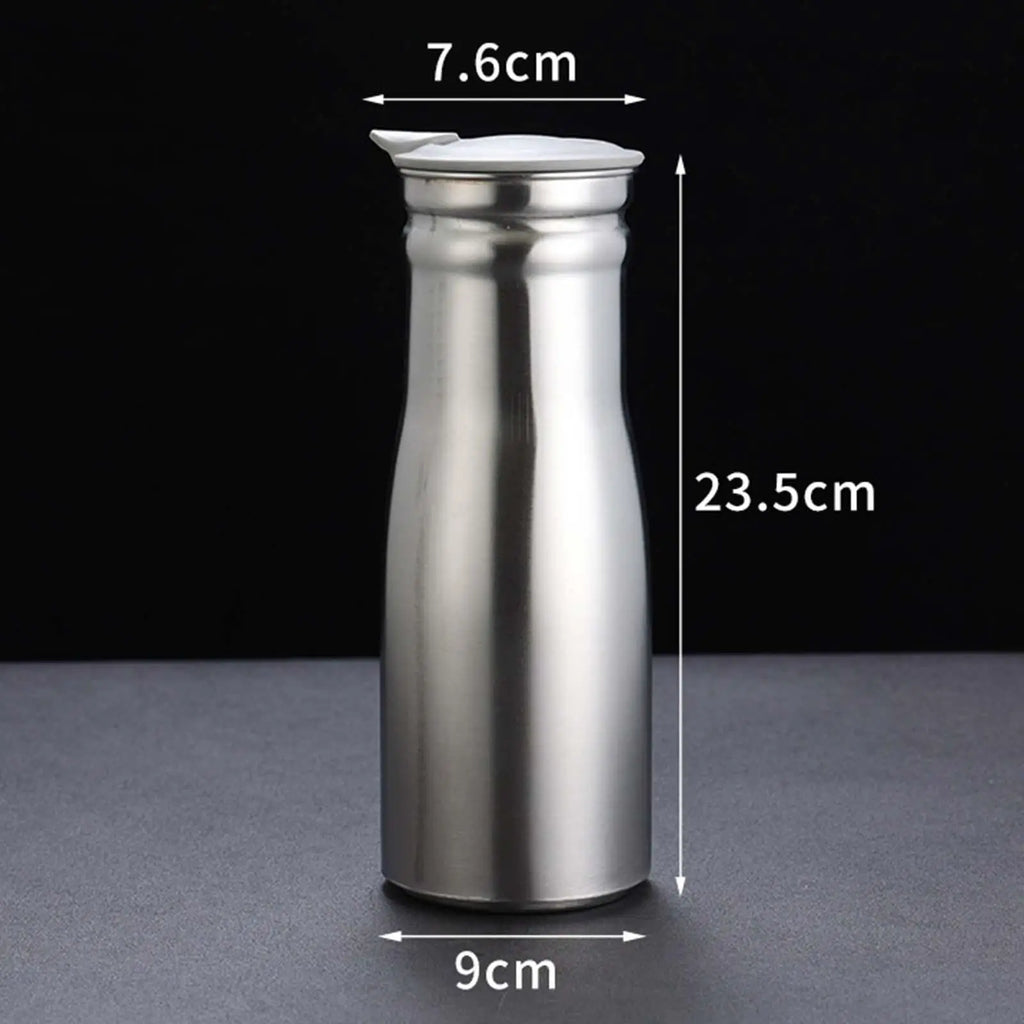 Stainless Steel Water Jug Lemonade Kettle Cold Water Tea Kettle Teapot Sealed Lid Iced Tea Pitcher Multiuse for Milk Lemonade