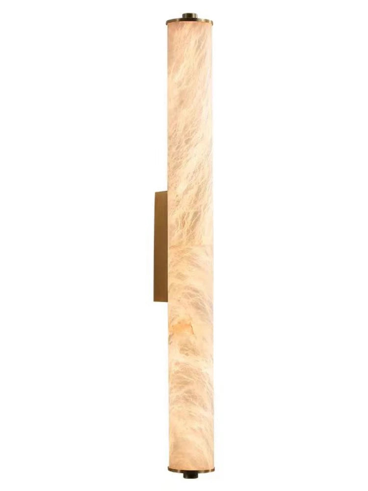2025 Full Copper Spanish Natural Snowflake Marble LED Wall Lamp Modern Light Luxury Living Room Bedroom Bedside Balcony Lighting