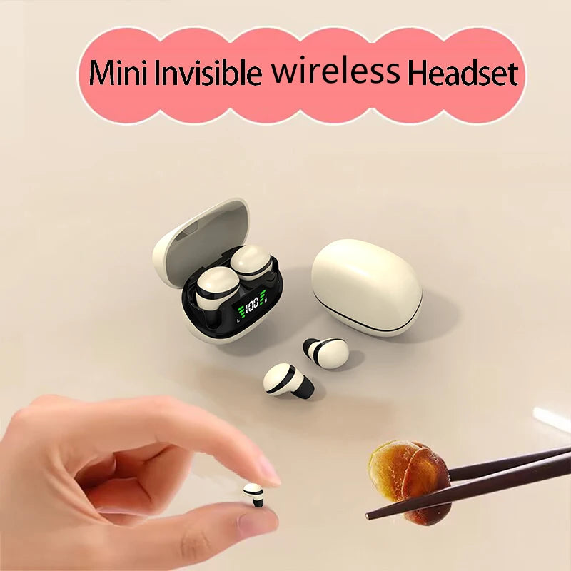 Mini wireless bluetooth headset small earbuds sleep work sports invisible headphones With Mic HIFI bass sound quality earphones