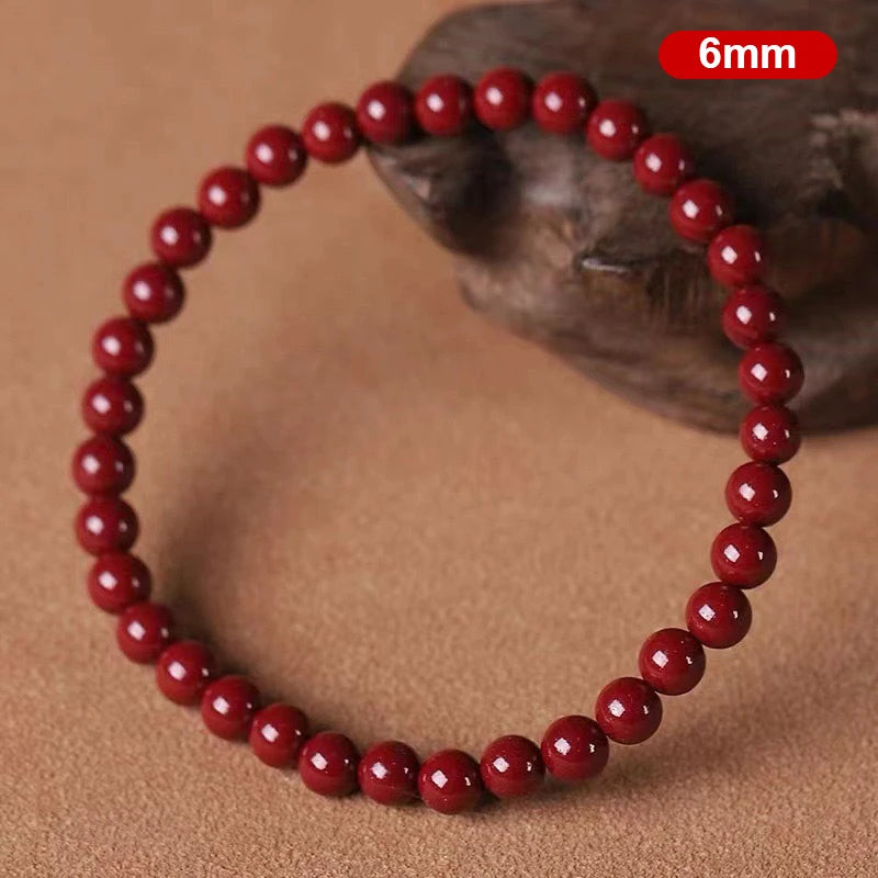 Feng Shui Wealth Bracelets For Woman - Natural Cinnabar Bracelet For Woman Protection Bring Luck Prosperity Attract Money