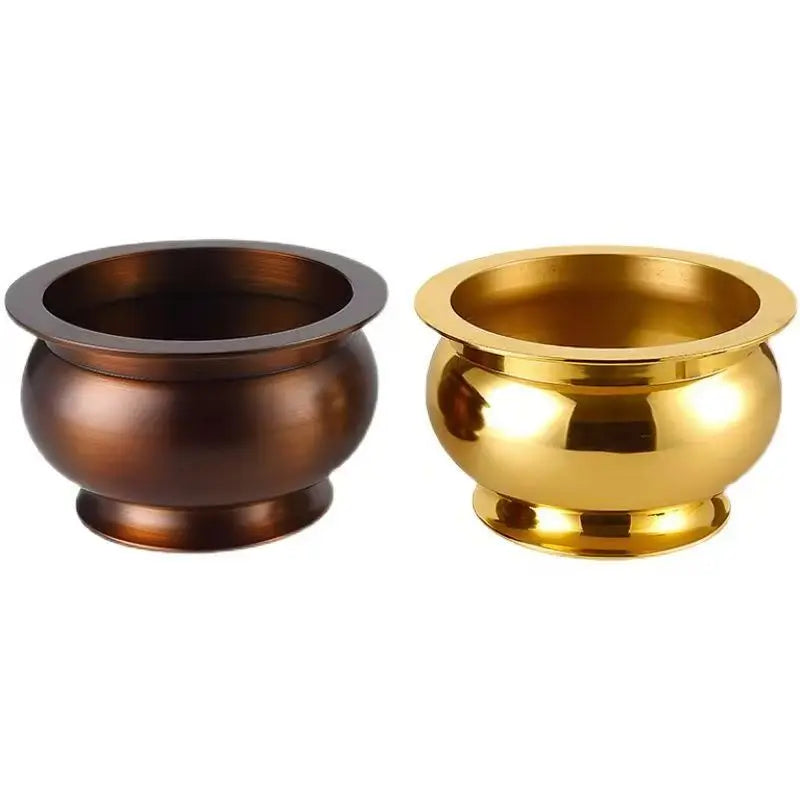 Golden Potted Household Decorative Articles, Buddha's Pure Copper Naked Incense Burner, Religious Articles Cornucopia