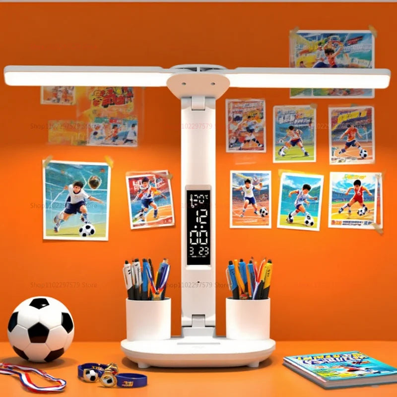 LED Table Lamp Eye Protection Touch Dimmable Desk Light for Kids Reading Bedside Bed College Study Charging Folding Lamp