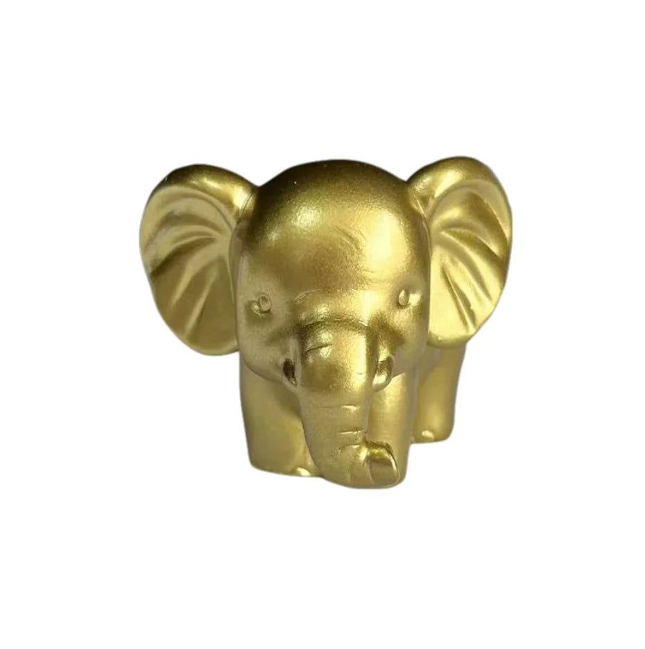 Scandinavian Style Black and White Gold Elephant Statue Ornaments, Auspicious Meaning Home Decoration, Fashionable and Exquisite Decoration for Living Room and Study, Convey the Warm Atmosphere