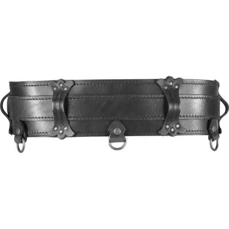 Medieval Sword Belt Steampunk Gothic Festival Waist Girdle Celtic Knight Larp Cosplay Costume Ring Strap PU Leather Waistband