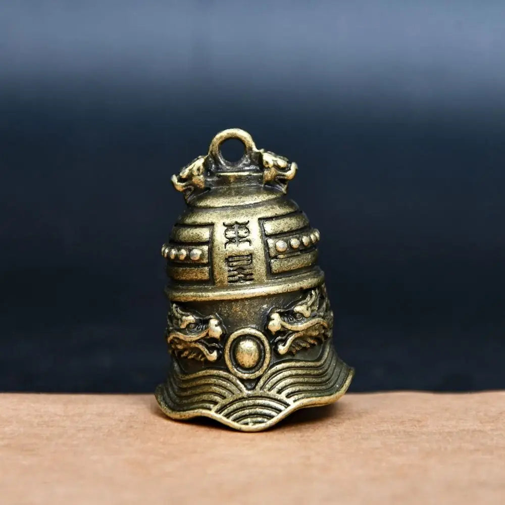 Decoration Brass Handicraft Bell Key Car Button Wind Bell Tibetan Bronze Bell Creative Gift Home Decoration Pendant Christmas