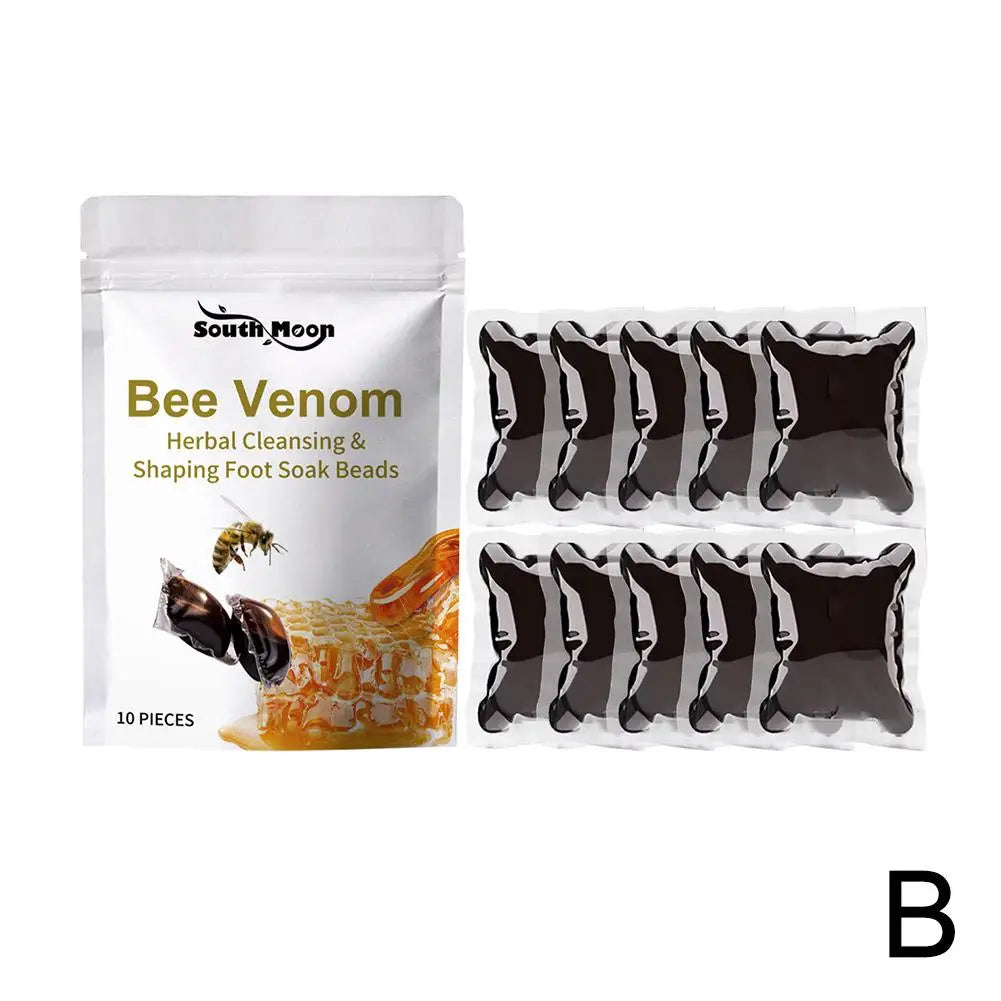 Natural Bee Lymphatic Drainage Foot Soak Gel Beads To Remove Odor Improve Skin Detoxification Bath Powder Detox Slimming
