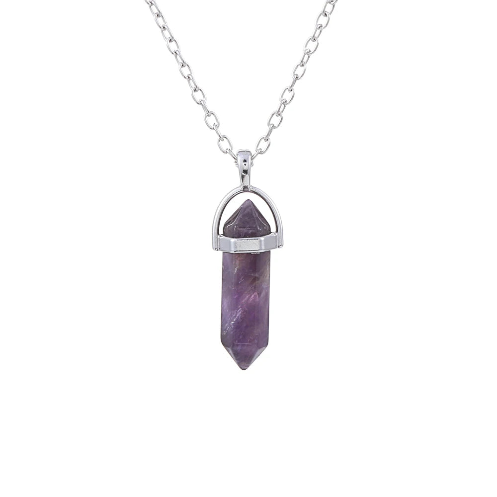 1Pc Irregular Rainbow Stone Natural Crystal Chakra Rock Necklace Golden Plated Quartz Pendant Nice Gift For Lover Friends