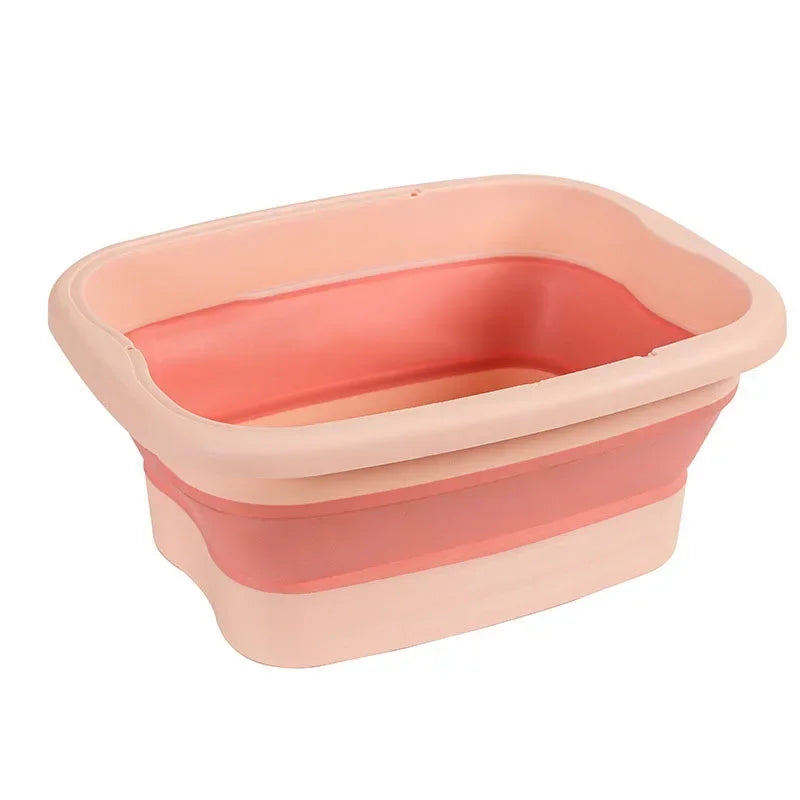 Foldable Footbath Massage Bucket Soaking Bucket Folding Basin Spa Foot Bath Bucket Household Bath Pedicure Dorm Room Essentials