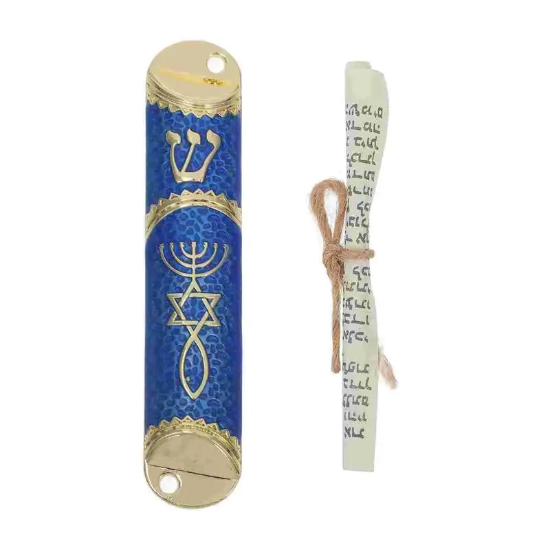 Mezuzah Scroll Jewish Door Practical Mezuza Metal Mezuza Plaque Judaica Gift with Scroll