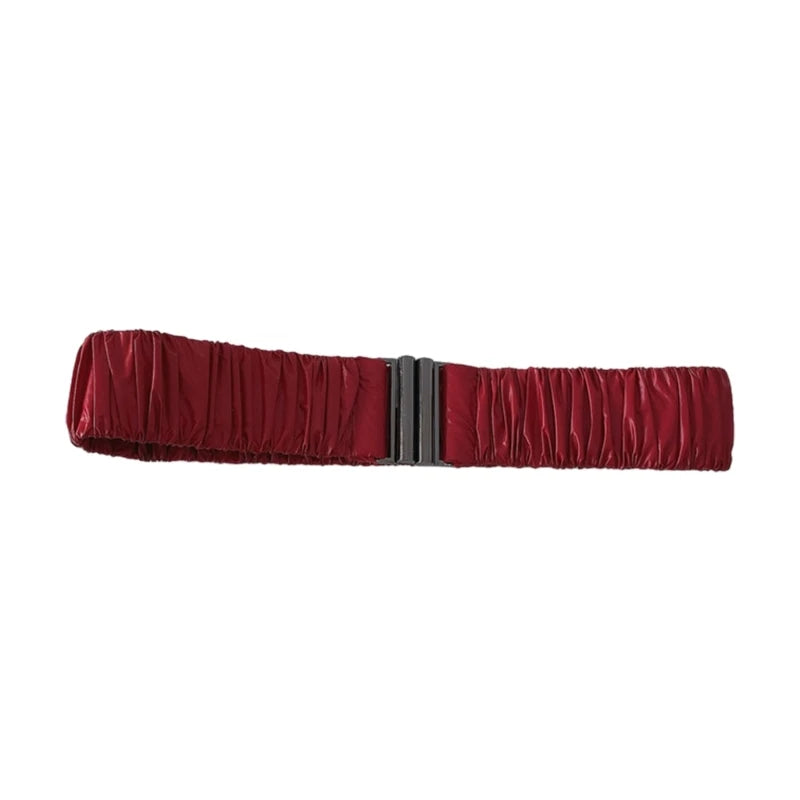 Women Elastic Belt Slim Shaping Girdle Belt Casual Corset Belt Lady Waistband Winter Down Jacket Overcoat Accessories