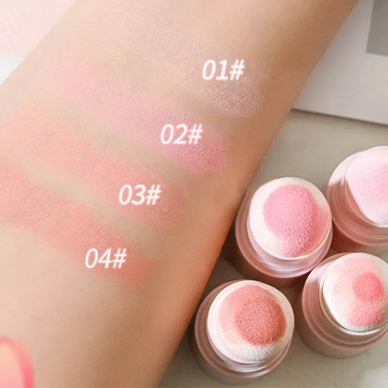 Soft Fog Blush Stick-energetic Bouncy 3 In1 Korean Style Brightening Dual -use For Lips And Cheeks Natural Color Vitality Girl