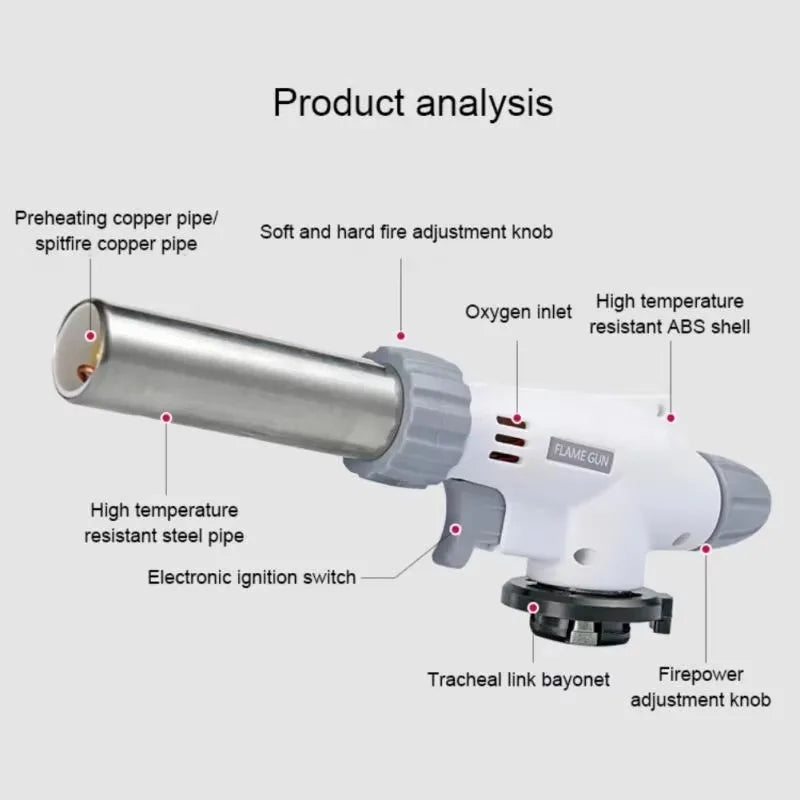 2023NEW Torch Cooking Natural Gas Welding Burner Heating Welding Gas Burner Flame Gas Torch Blow for BBQ
