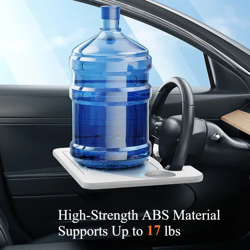 Hipacool Adjustable Car Laptop Computer Desk Mount Stand Car Steering Wheel Portable Foldable Tray Board Table for Work Eat Read