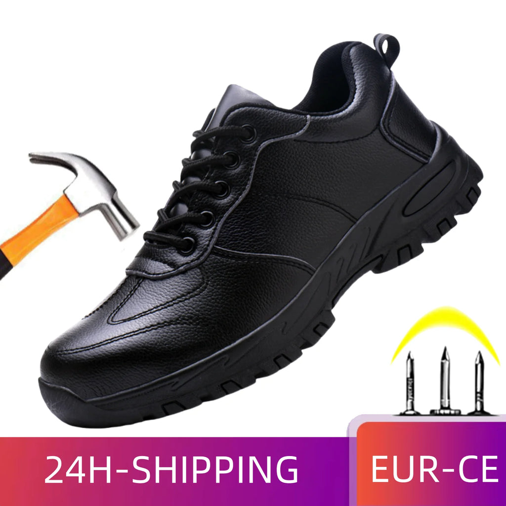 Steel Toe Sneakers for Men Puncture-proof Indestructible Work Shoes Lightweight Comfortable Safety Boots Shoes for Construction