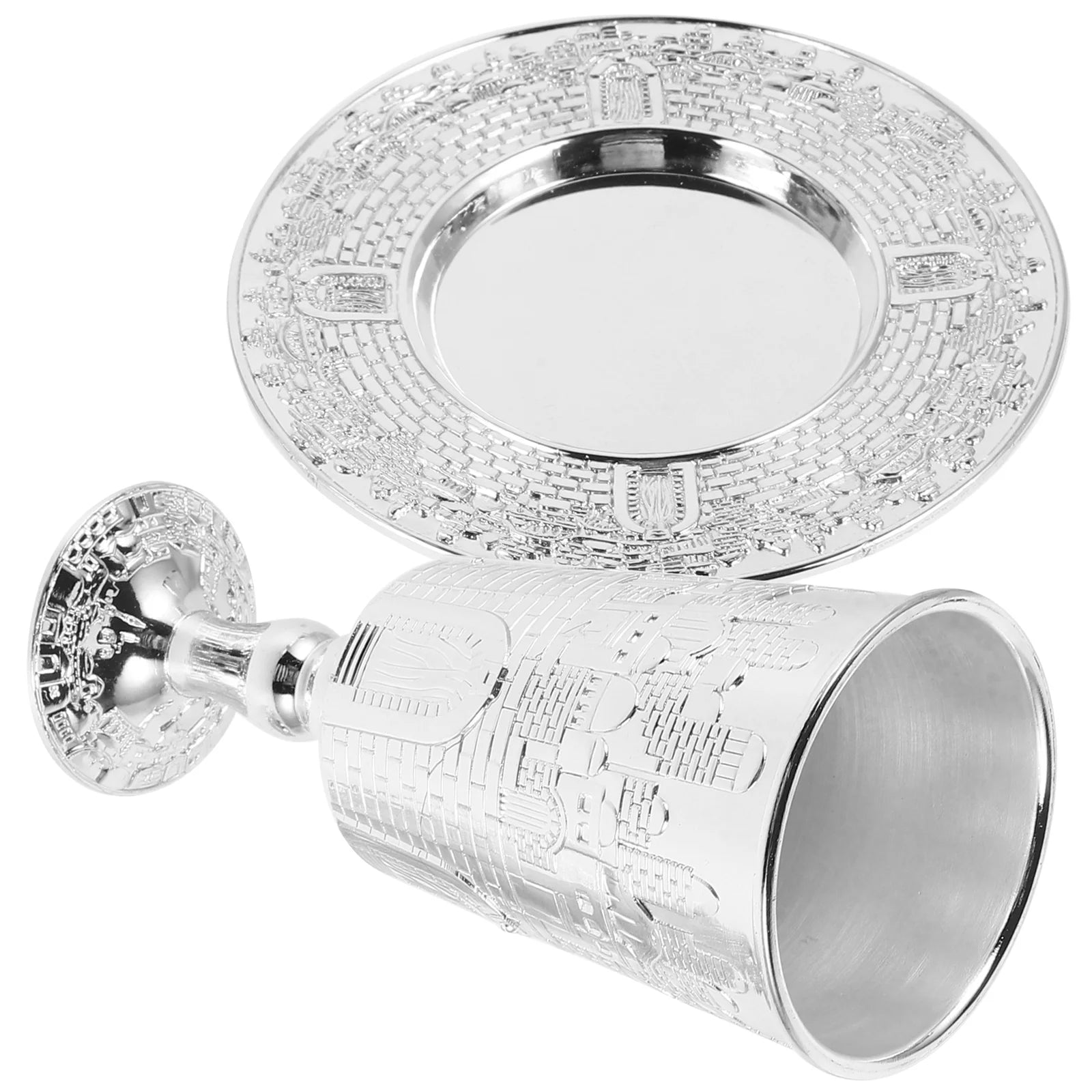 Jar Cup Jewish Holy Grail Silver Tray Judaica Shabbos Cups European Style