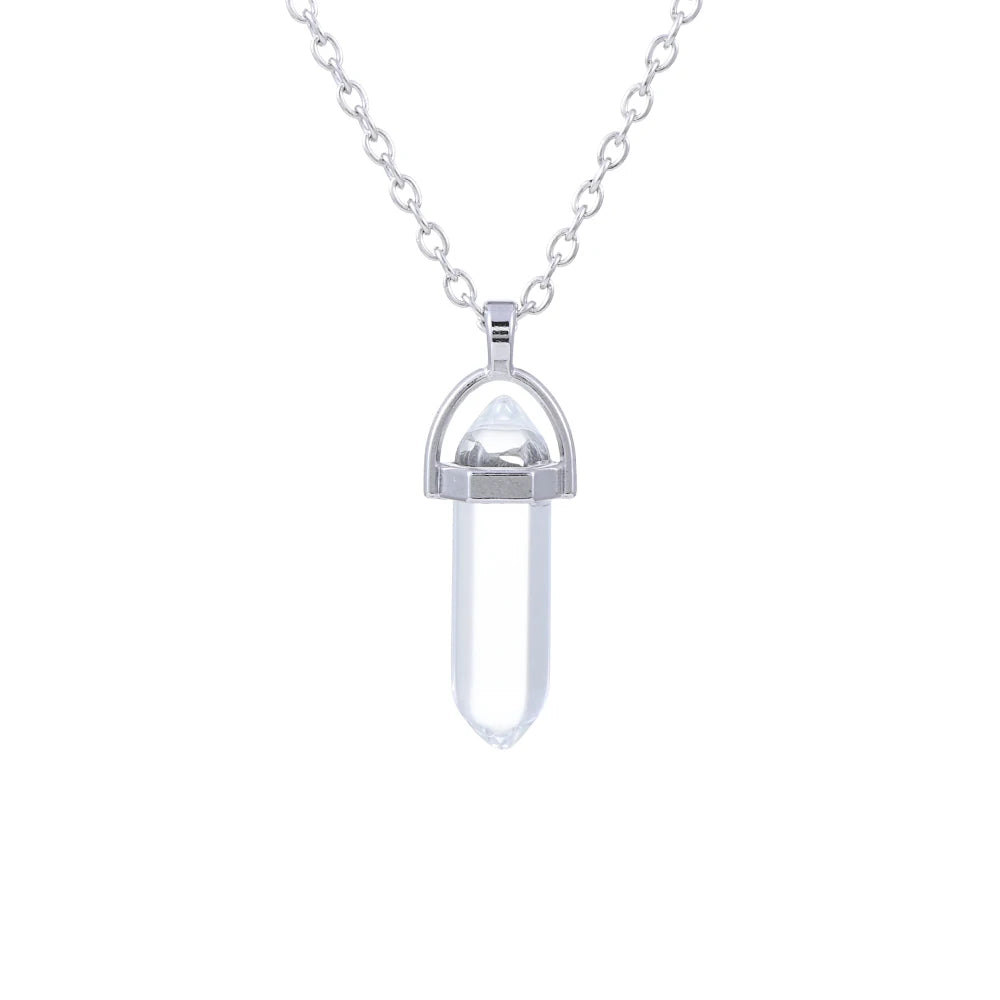 1Pc Irregular Rainbow Stone Natural Crystal Chakra Rock Necklace Golden Plated Quartz Pendant Nice Gift For Lover Friends