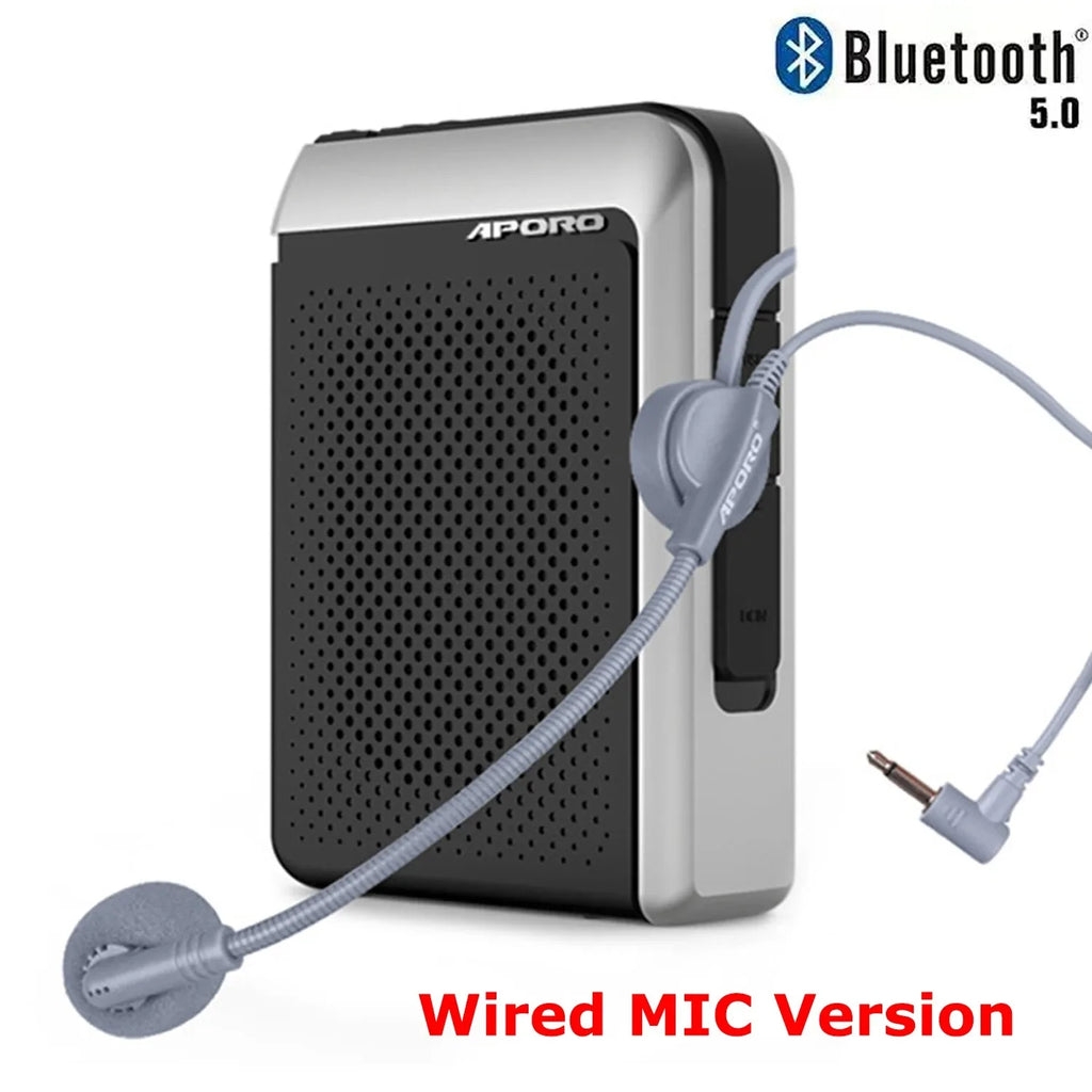 T18 Amplifier 30W 2.4G  Wireless Microphone Bluetooth 5.0 Speaker College Teacher School Tour Guide Portable FM Radio
