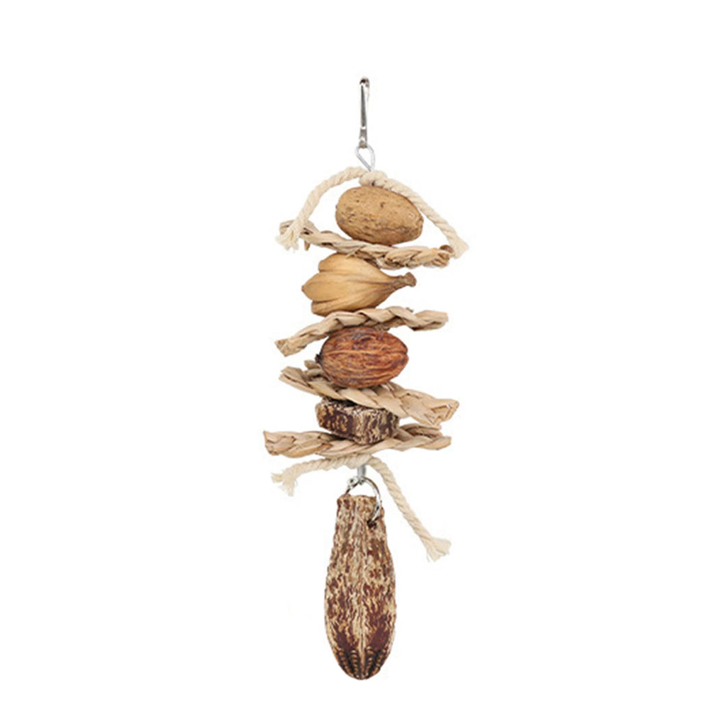 Pet Parrot Bird Natural Grass Chewing Hanging Cage Swing Climb Playing Pendant Au10 20 Dropship