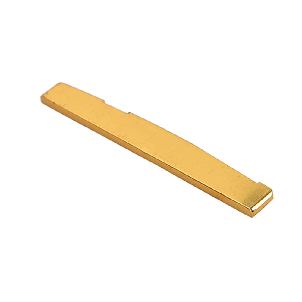 Bronze Guitar Bridge Saddle Brass Material Acoustic Folk Guitar Gold Plated Accessories Long Lasting Tone Clarity Sustain