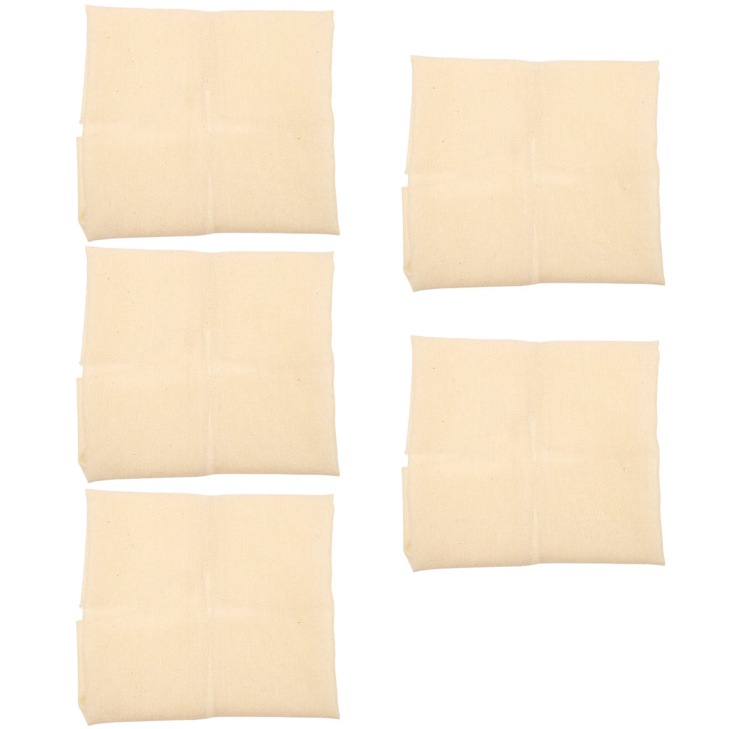 5Pcs Pure Cotton Cheesecloth Tofu Cloth Reusable Cotton Fabric Hemmed Cheese Cloth Colander Strainer Filter Cloth Kitchen Dining