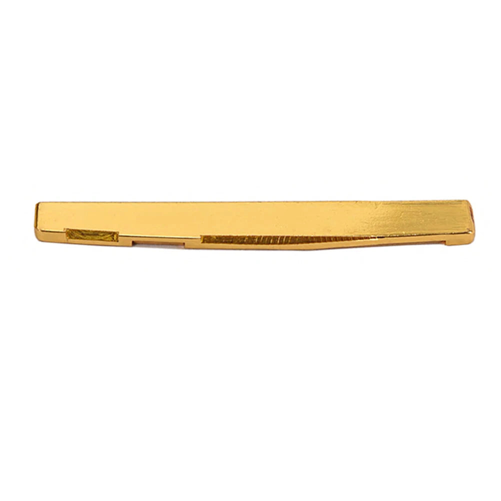 Bronze Guitar Bridge Saddle Brass Material Acoustic Folk Guitar Gold Plated Accessories Long Lasting Tone Clarity Sustain