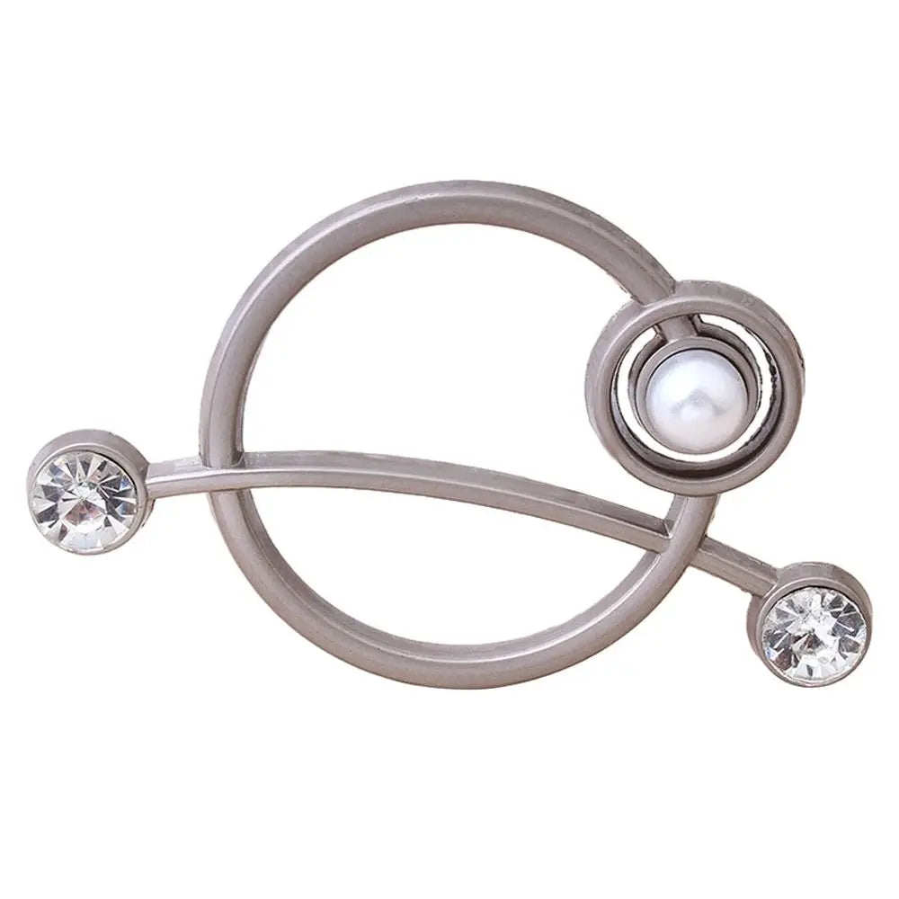 New Rhinstone Scarf Buckle T-Shirt Silk Clasp Clip Holder Scarf Ring Brooch Waist Buckle Fashion Minimalist Jewelry Accessories