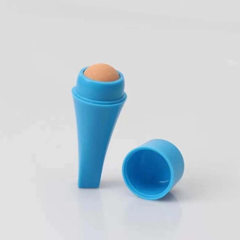 Mini Natural Volcanic Stone Facial Oil Absorbing Roller Removes Fat T-Zone Oil Control Face Matte Makeup Reusable Skin Care Tool