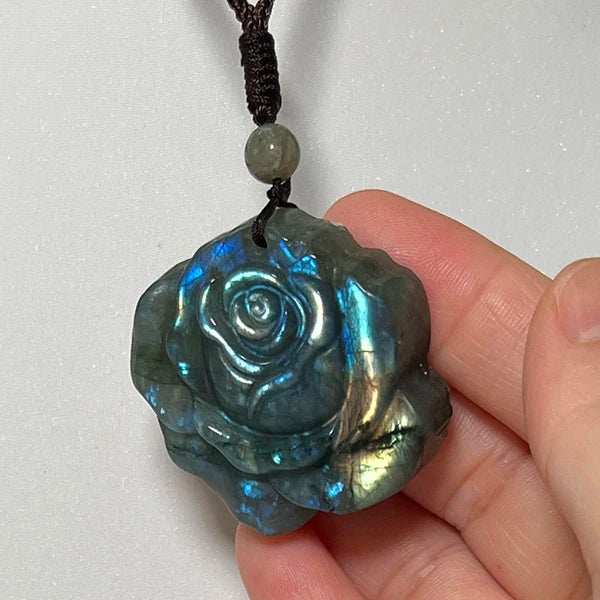 Necklace Pendant Natural Stone Irregular Shape Bead Blue Green Orange Labradorite Pendant for Women Men Jewelry 1Pcs