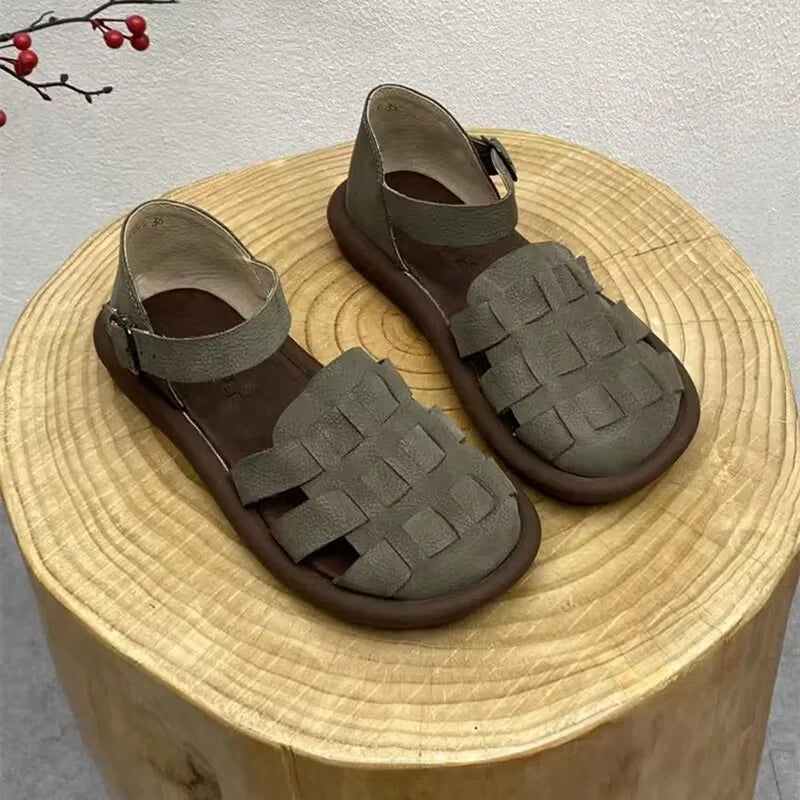 Sandals Women 2023 Flats Elegant Woman Shoes with Low Heels Platform Mules Casual Luxury Designer Gladiator  Sabot