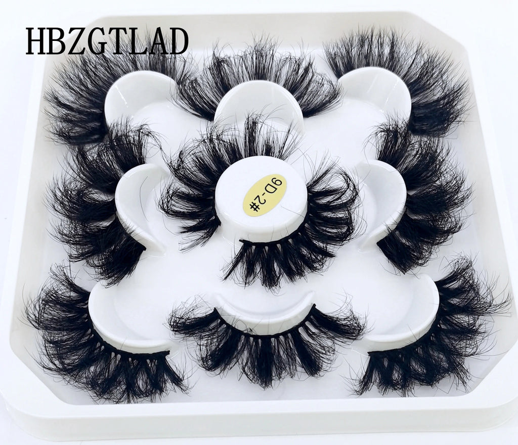 New 4-8 Pairs Mink Eyelashes 10-25mm Lashes Fluffy 3d Mink Lashes Makeup Dramatic Long Natural Eye Lashes Extension Maquillaje
