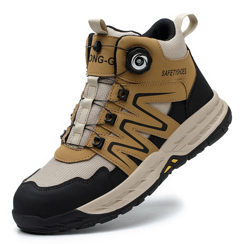 Steel Toe Shoes for Men Indestructible Work Boots Safety Shoes Outdoor Anti-smash Anti-puncture Protective Boots Safety Sneakers