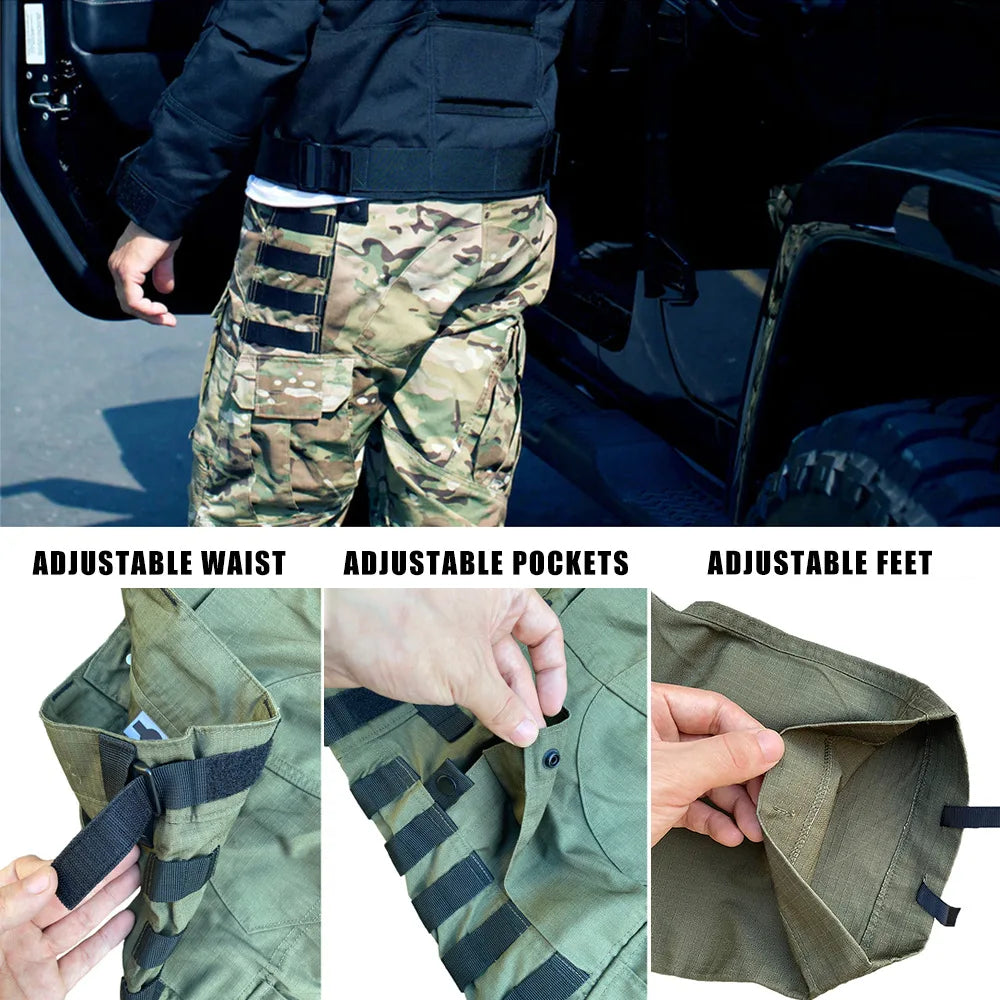 Field Combat Tactical Pants Men's Multi-pocket Multicam Camouflage Training Work Trousers Outdoor Hunting Hiking Cargo Pants