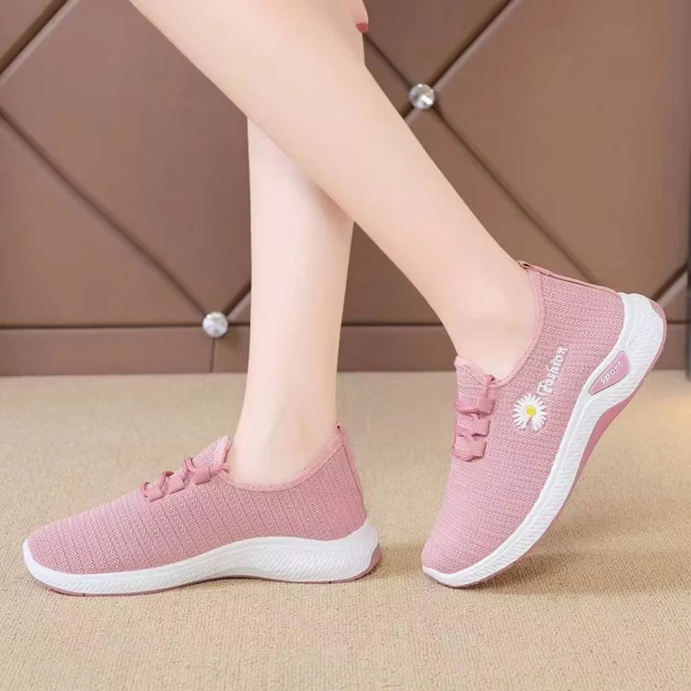 women's light running shoes Adult sneakers,net shoes, comfortable soft soled sneakers  women work shoes comfortable for work