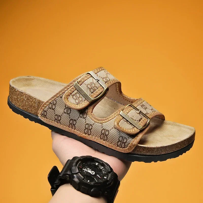 Man's Leather Sandal for Men Beach Sandals Men 2025 Designer Men's Shoes Men's Comfortable Slipper Original Brands Shoes Summer