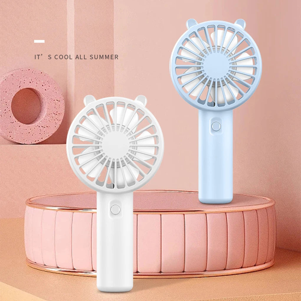 Handheld Fan Mini USB Rechargeable Fans Desk Table with Base Small Makeup Mute Cooler Girls Kids Outdoor Dorm Home