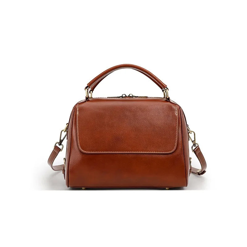 Zency Genuine Leather Women's Handbag Casual Work Tote Bag Luxury Brand Boston Crossbody Satchel For Fashion Girls Sac 2025