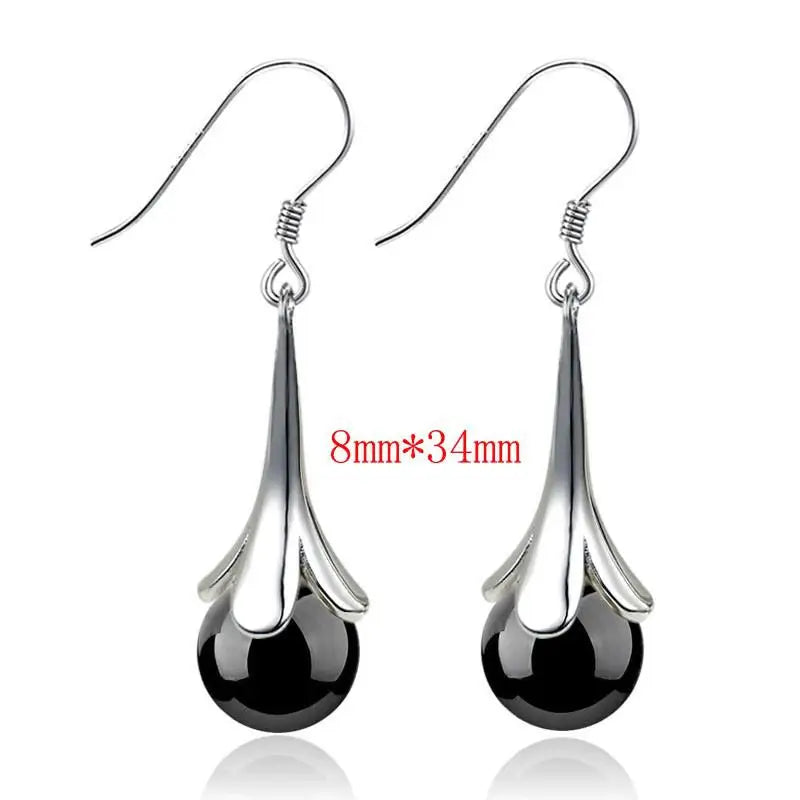 Korean Red Natural Stone Drop Earrings For Women Natural agate Jewelry Bridal Party Wedding Tassel Earrings 2023 Trendy 2Z40