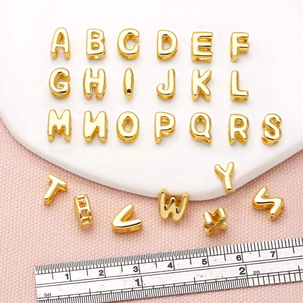 FLOLA Minimalist 26 Letters DIY Necklaces for Women Gold Plated Chain Custom Name Necklace Simple Jewelry Gifts nkev10