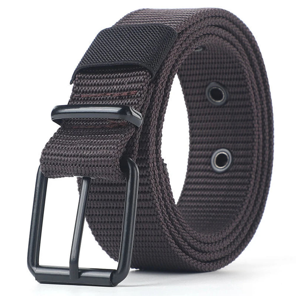 New Canvas Belts for Men Fashion Metal Pin Buckle Outdoor Work Military Tactical Strap Male Nylon Belt for Pants Jeans Waistband
